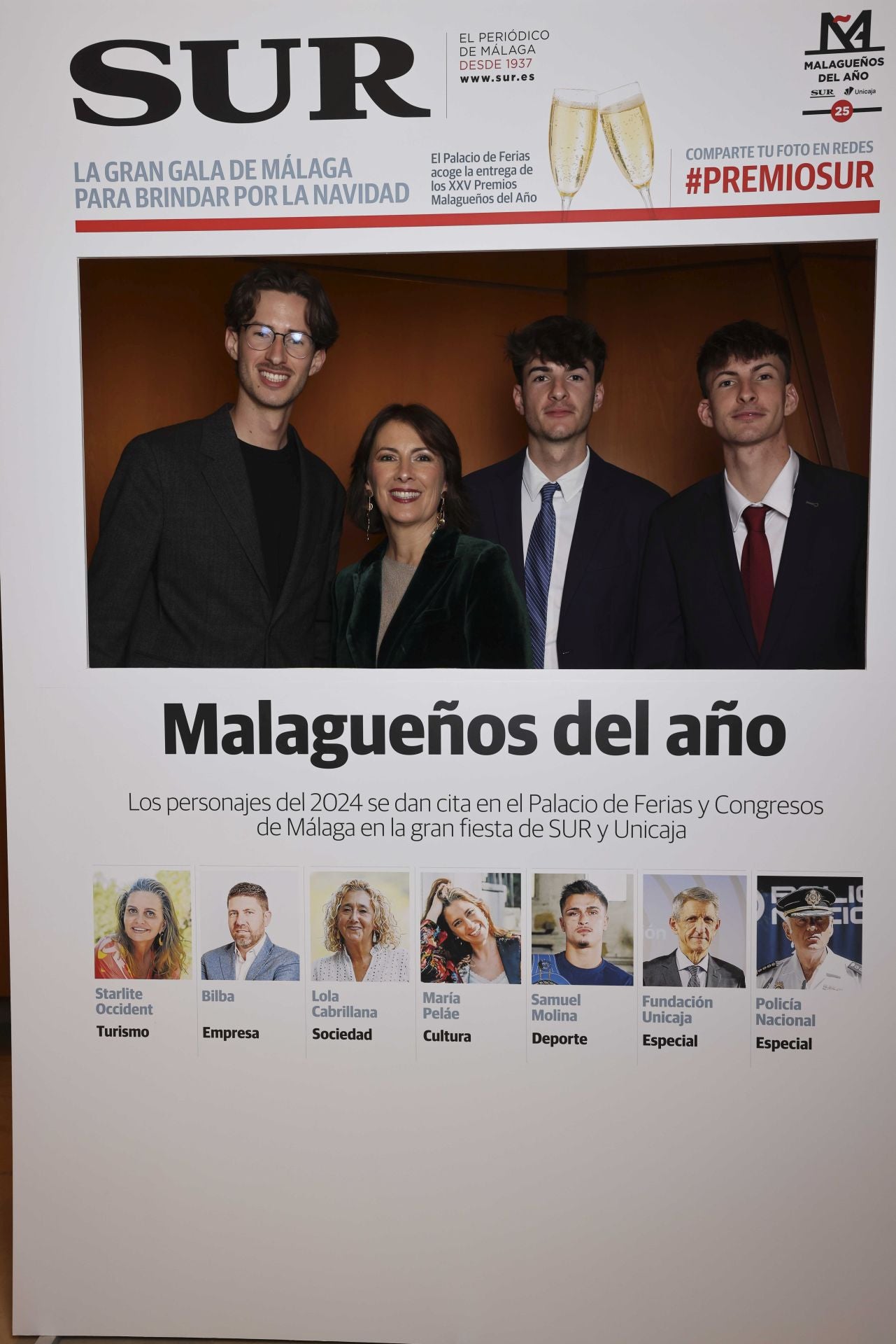 Las portadas de los invitados a los Premios Malagueños del Año 2024