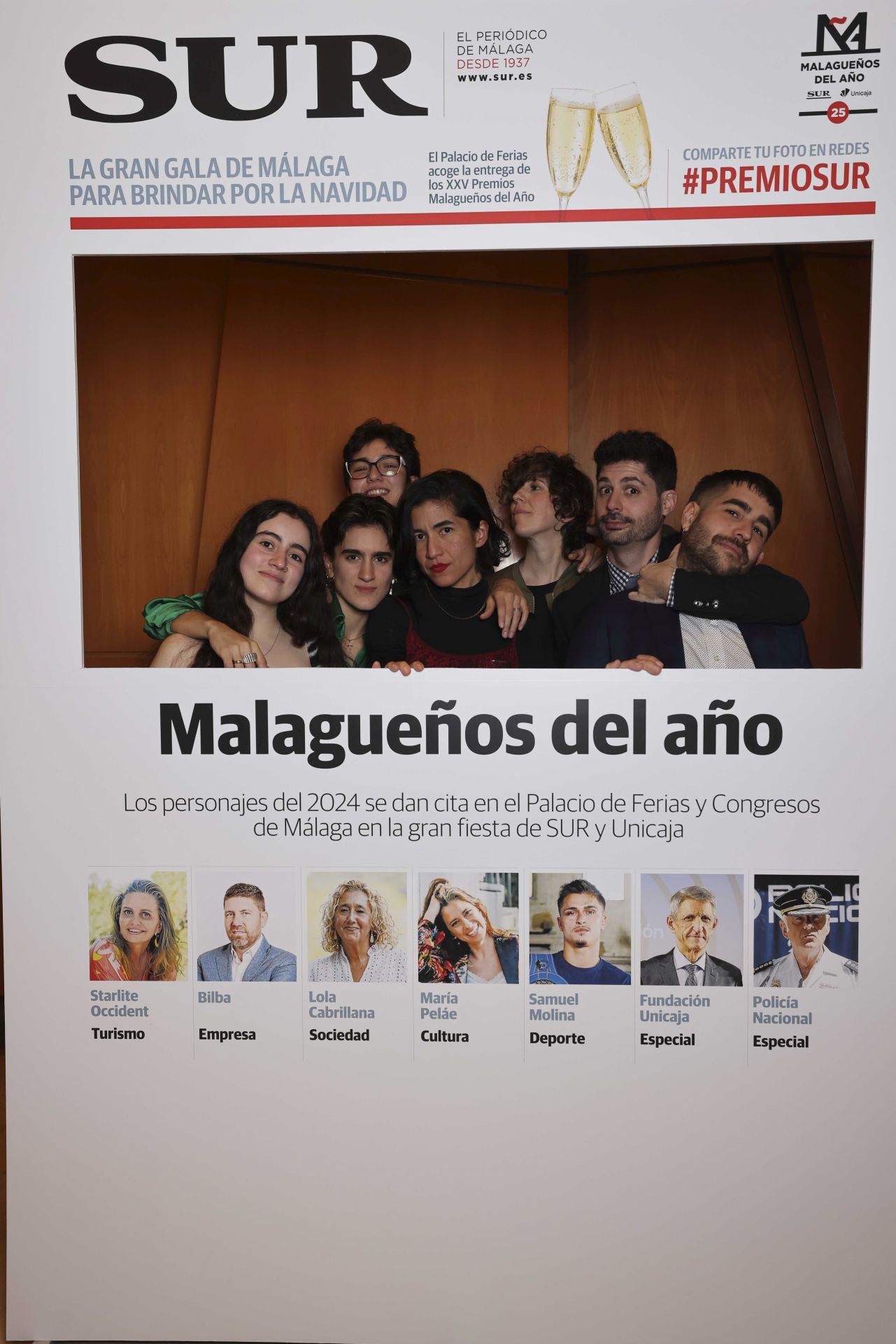 Las portadas de los invitados a los Premios Malagueños del Año 2024