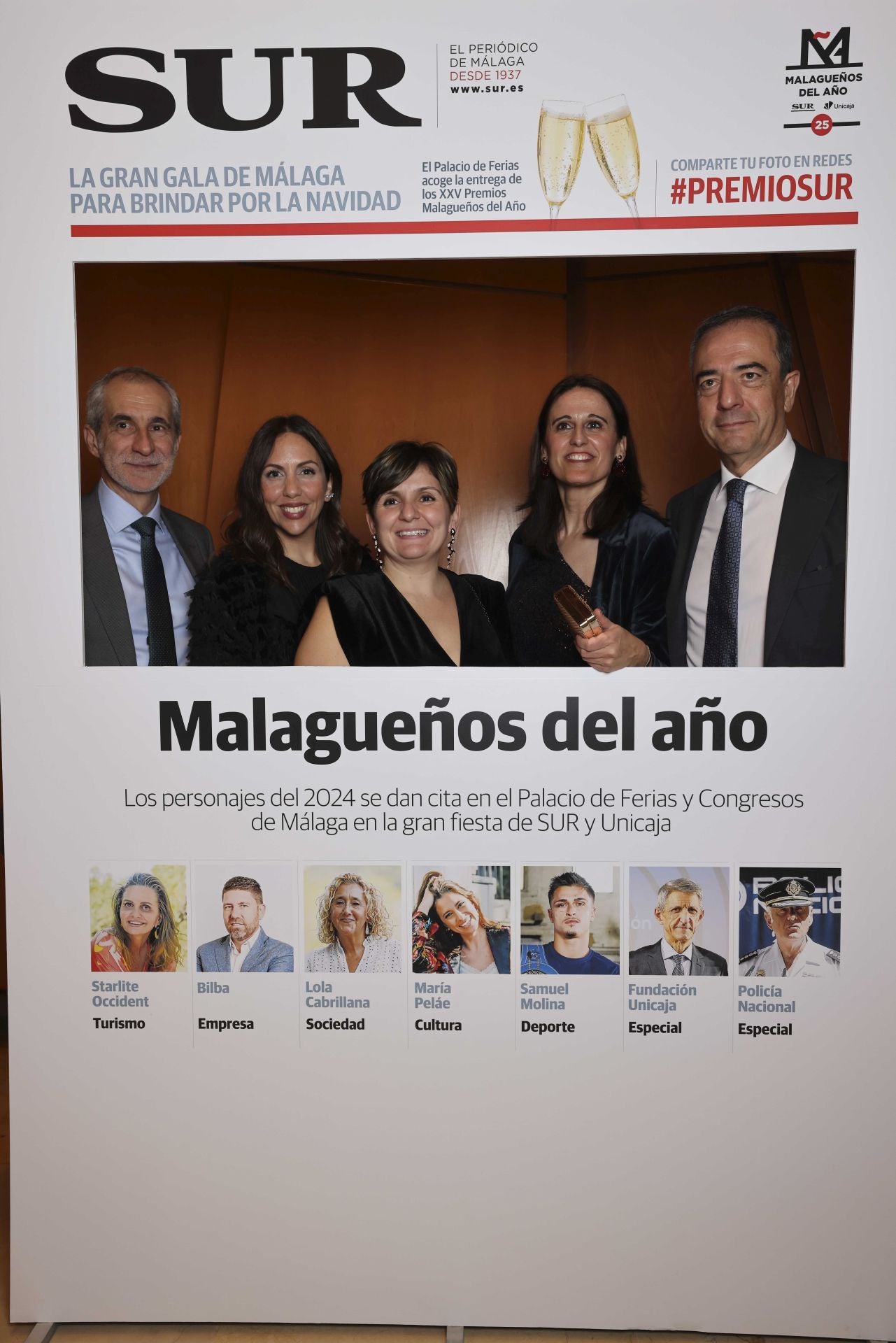 Las portadas de los invitados a los Premios Malagueños del Año 2024