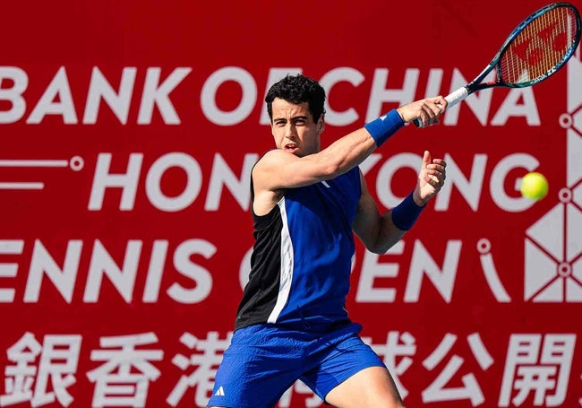 Jaume Munar, en el partido de este martes en el ATP 250 de Hong Kong.