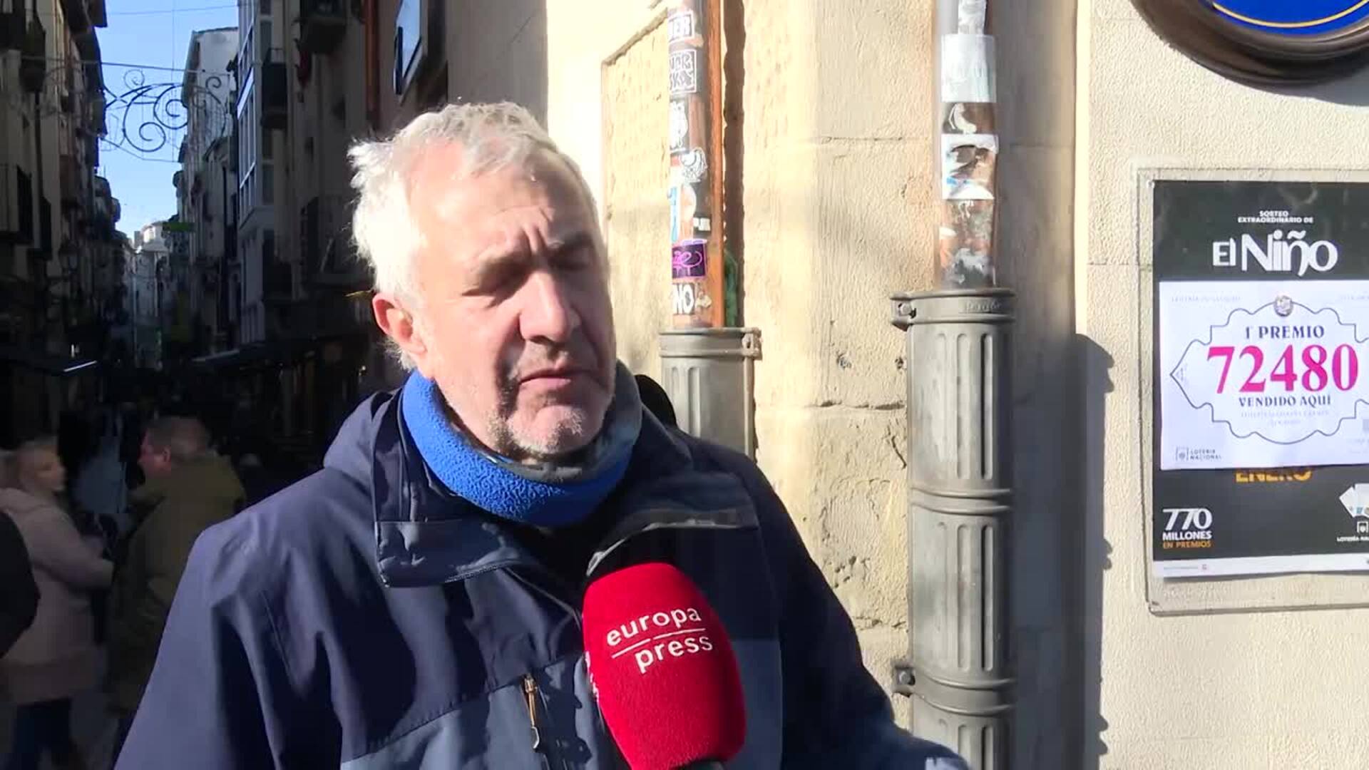 El actor del anuncio de la lotería de Navidad: "Me dicen que he traído la suerte a Logroño"