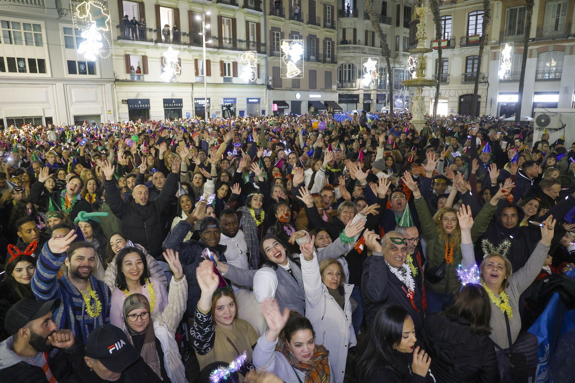Así despidieron los malagueños el 2024 desde la plaza de la Constitución