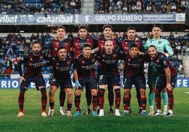 El once del Levante en el Heliodoro Rodríguez Lopez de Tenerife.