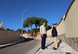 Visita a las obras de la calle Naranjo.