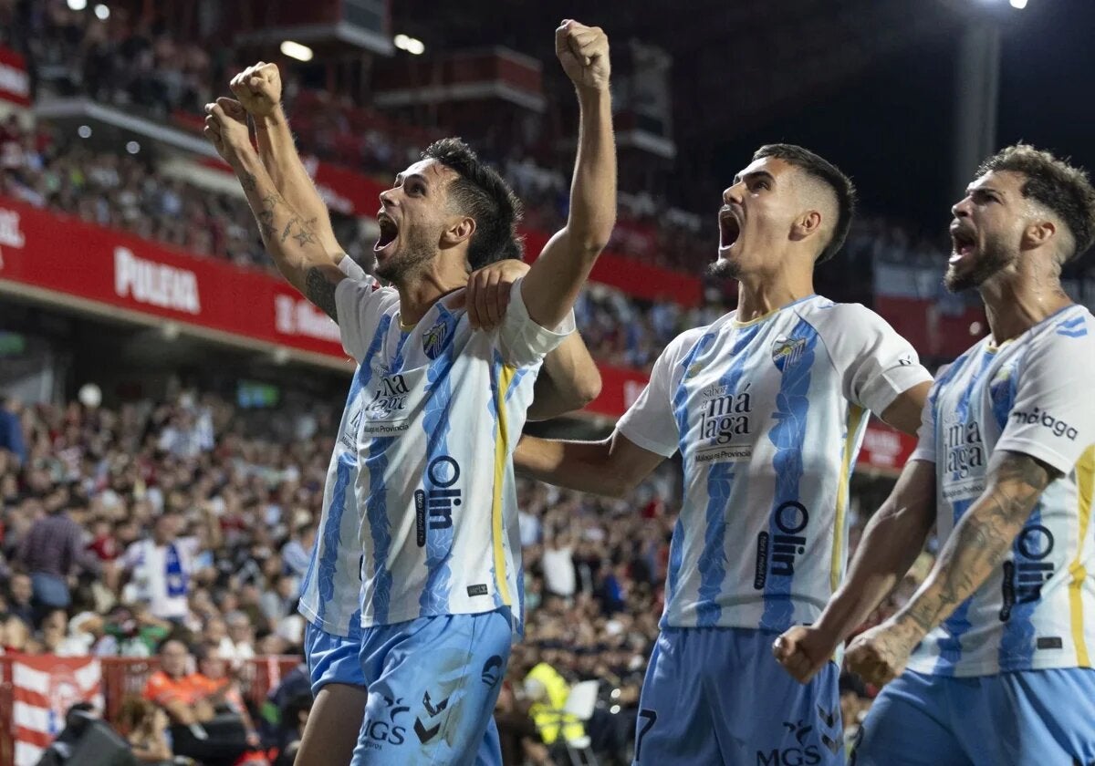 Nelson celebra su gol en el descuento ante el Granada.