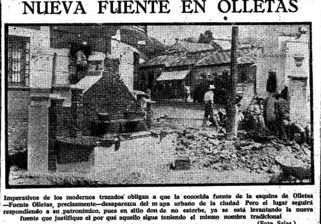 Recorte publicado en SUR el 24 de septiembre de 1961 sobre la nueva fuente.