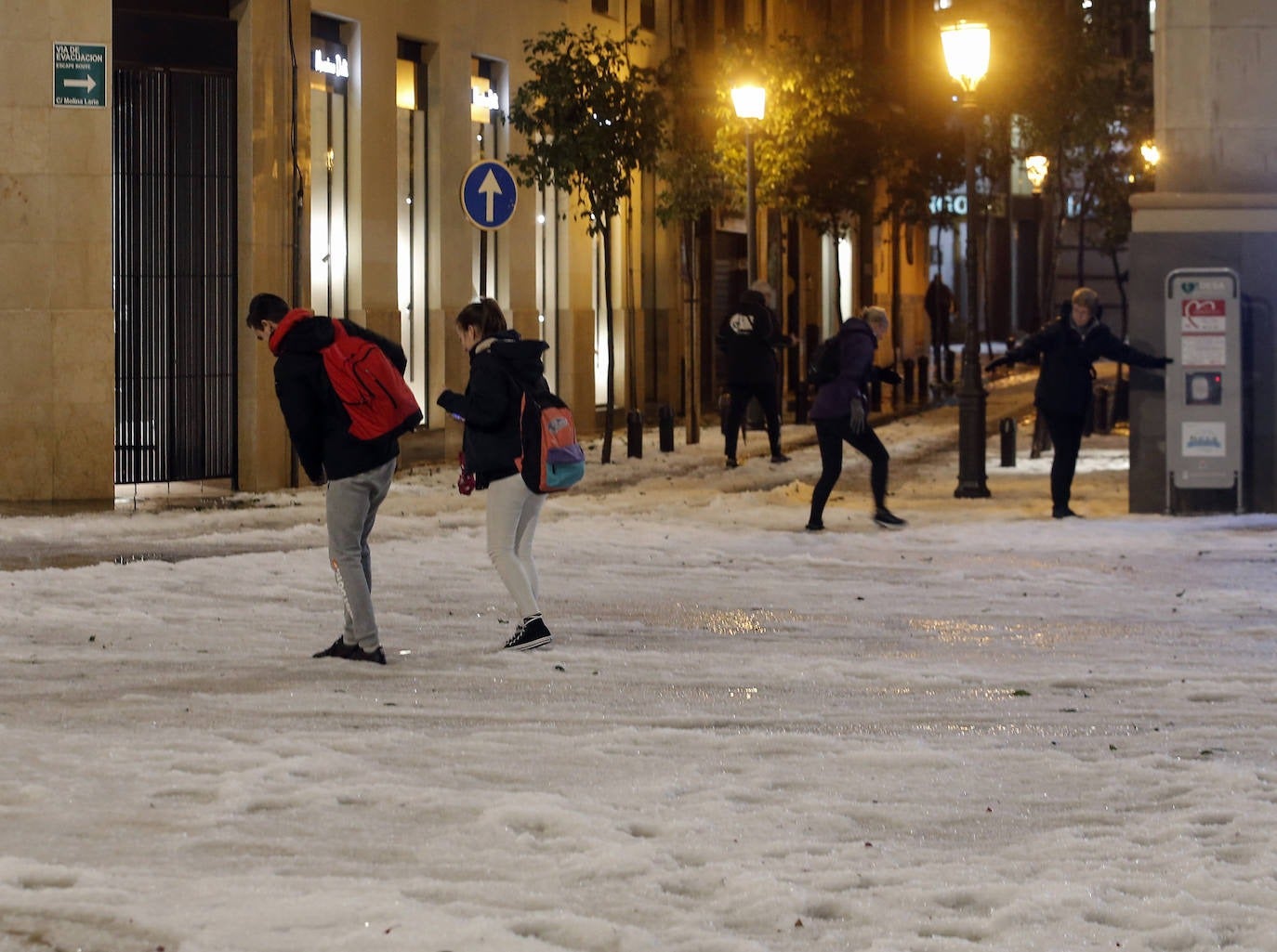 Cinco años de la histórica granizada que pintó de blanco las calles del Centro de Málaga