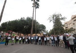 Protesta celebrada en la tarde de este domingo en el Parque del Oeste.