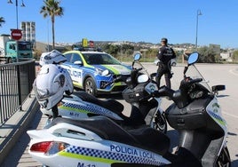 Motocicletas que utiliza actualmente la Policía Local de Mijas.