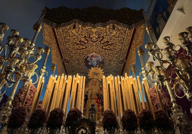 La Virgen de la Trinidad saldrá en su trono de Semana Santa durante su salida extraordinaria.