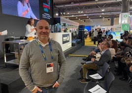 El chef Diego del Río, tras recibir el premio.