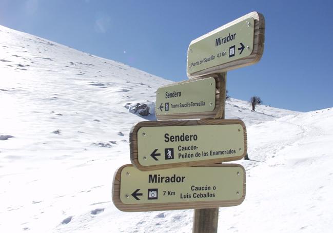 Cruce de caminos desde Yunquera.