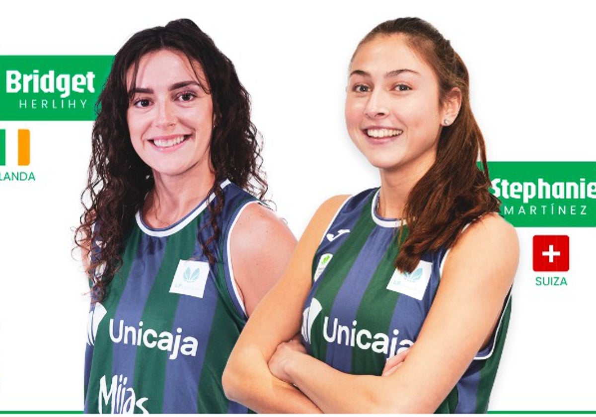 Las jugadoras del Unicaja Mijas Bridget Herlihy y Stephanie Martínez, convocadas con sus selecciones para esta ventana