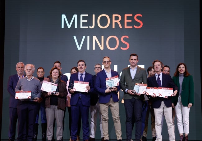 Ganadores del premio a los mejores vinos.