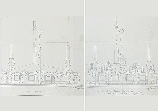 A izquierda, las actuales dimensiones, y a la derecha, cómo quedaría tras la intervención.