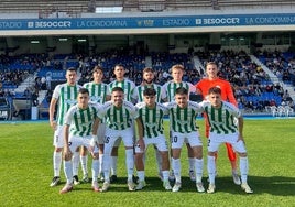 El once del Torremolinos en el partido frente al UCAM Murcia.