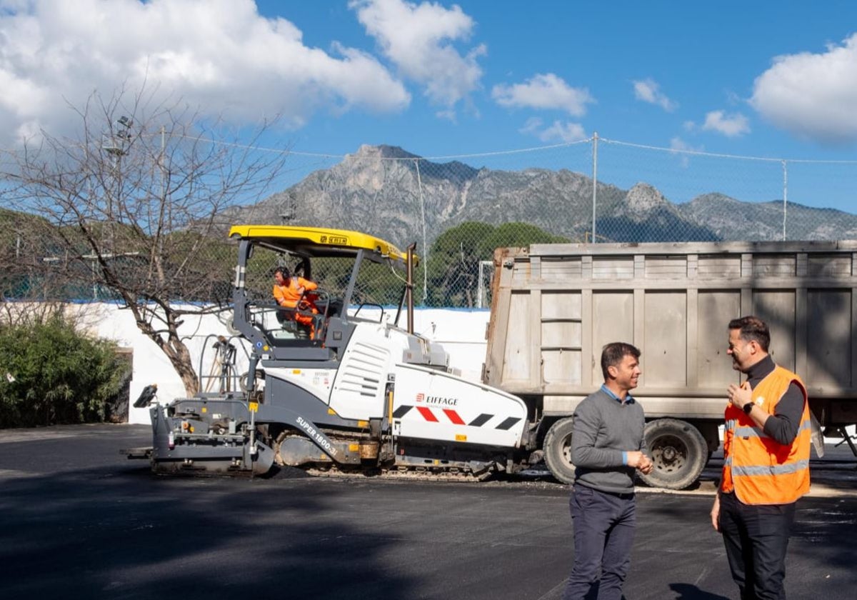 El edil, Diego López, ha visitado los trabajos de acondicionamiento.