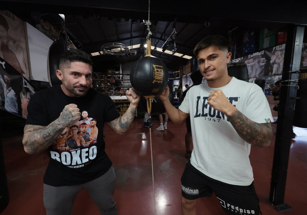 Boris Heredia y Samuel Molina, en el gimnasio de Saga Heredia.