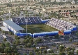 Imagen de cómo quedará el estadio modular para el Zaragoza.