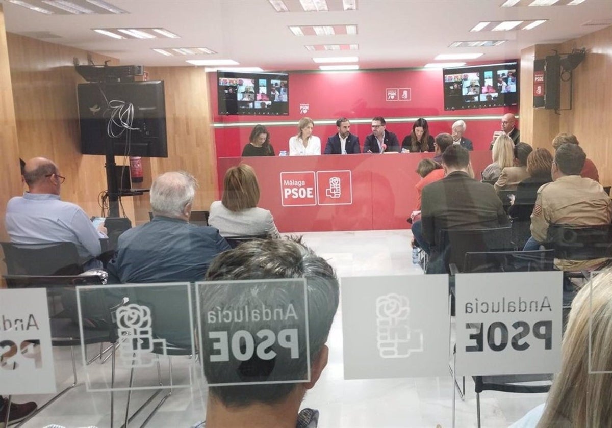 Imagen de archivo de una reunión de la ejecutiva provincial socialista.