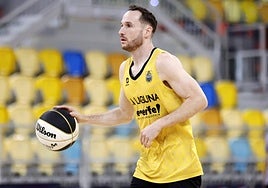Huertas, durante el entrenamiento de este sábado en Las Palmas.