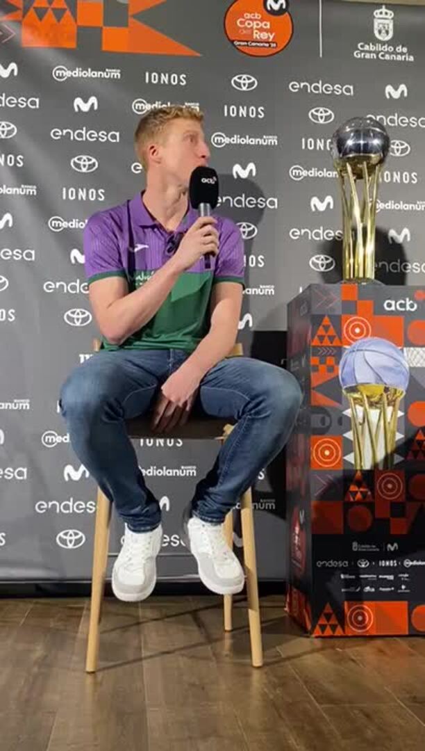 Alberto Díaz, ante los medios antes de la final frente al Real Madrid