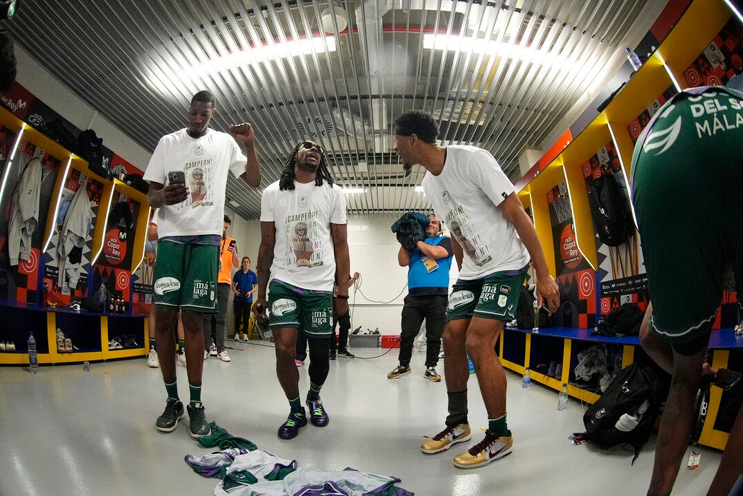 La celebración del título del Unicaja en la intimidad