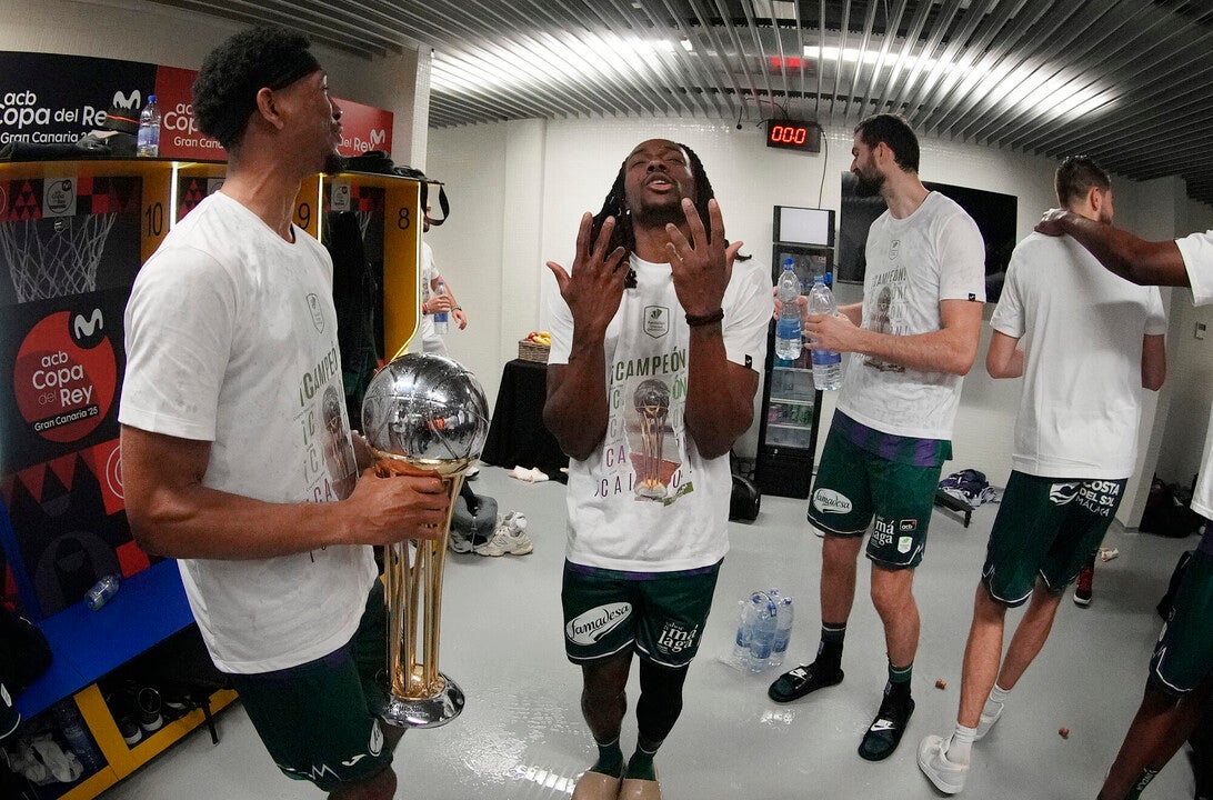 La celebración del título del Unicaja en la intimidad