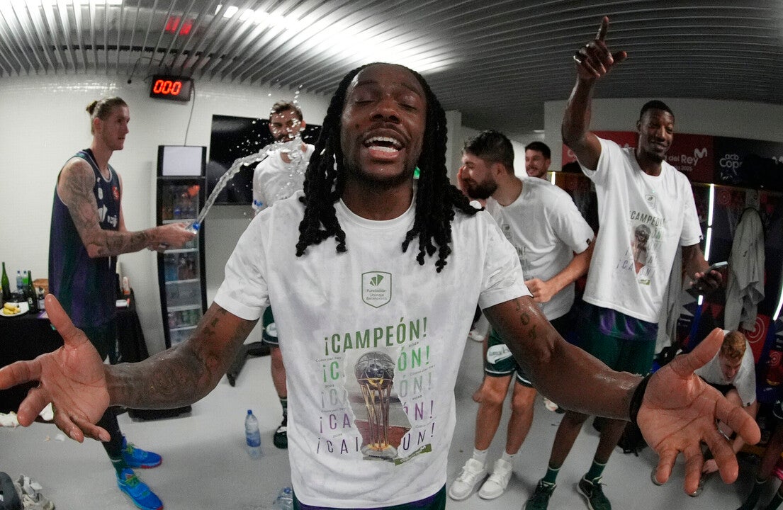 La celebración del título del Unicaja en la intimidad