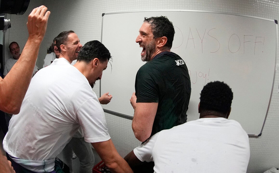 La celebración del título del Unicaja en la intimidad