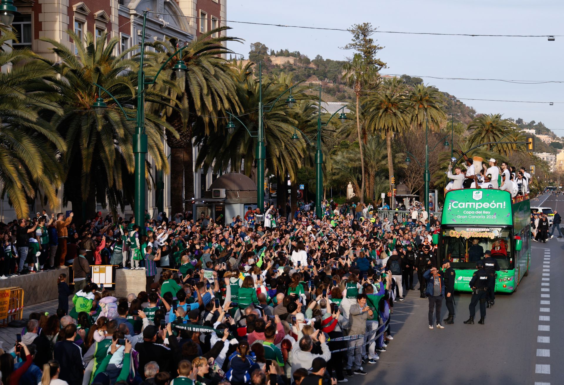 El Unicaja celebra en Málaga su tercera Copa del Rey