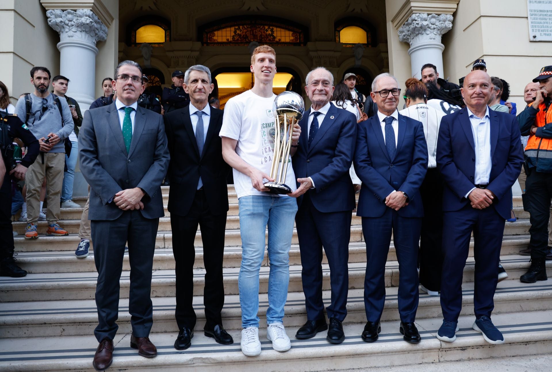 El Unicaja celebra en Málaga su tercera Copa del Rey