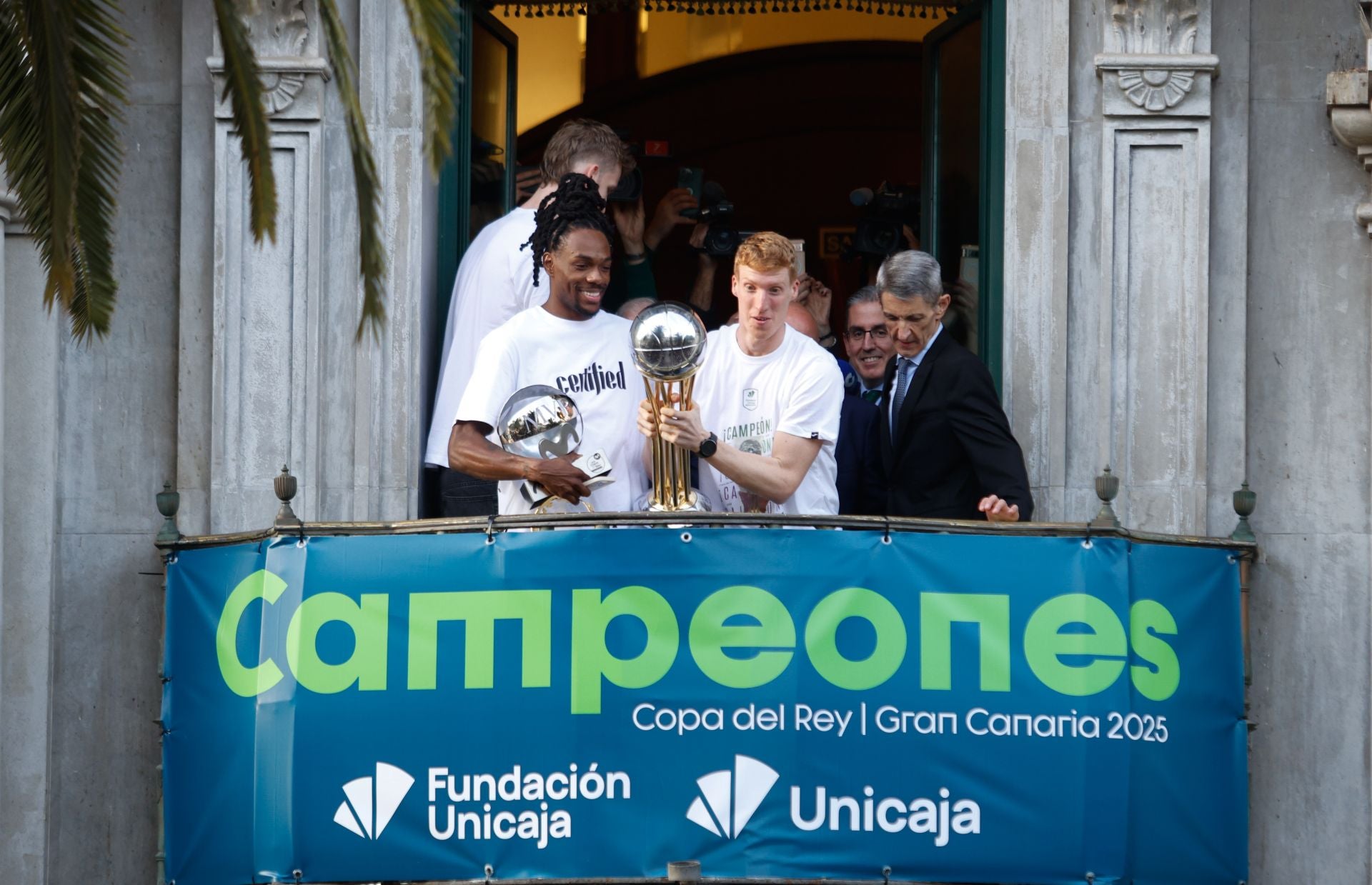 El Unicaja celebra en Málaga su tercera Copa del Rey