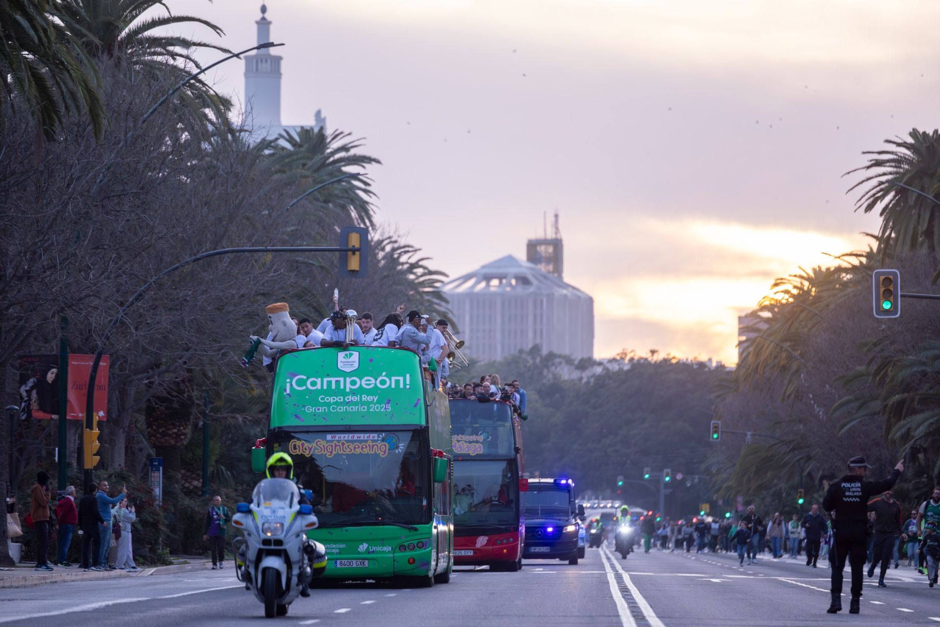 El Unicaja celebra en Málaga su tercera Copa del Rey