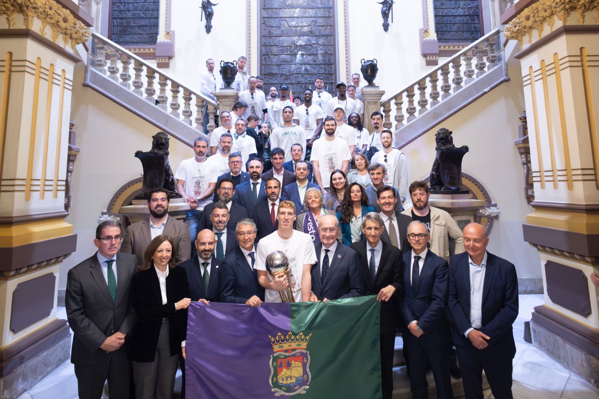 El Unicaja celebra en Málaga su tercera Copa del Rey