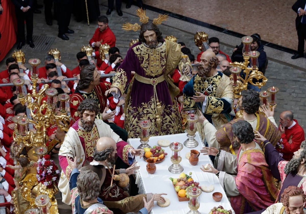 El Señor de la Sagrada Cena, en su salida procesional del pasado Jueves Santo.