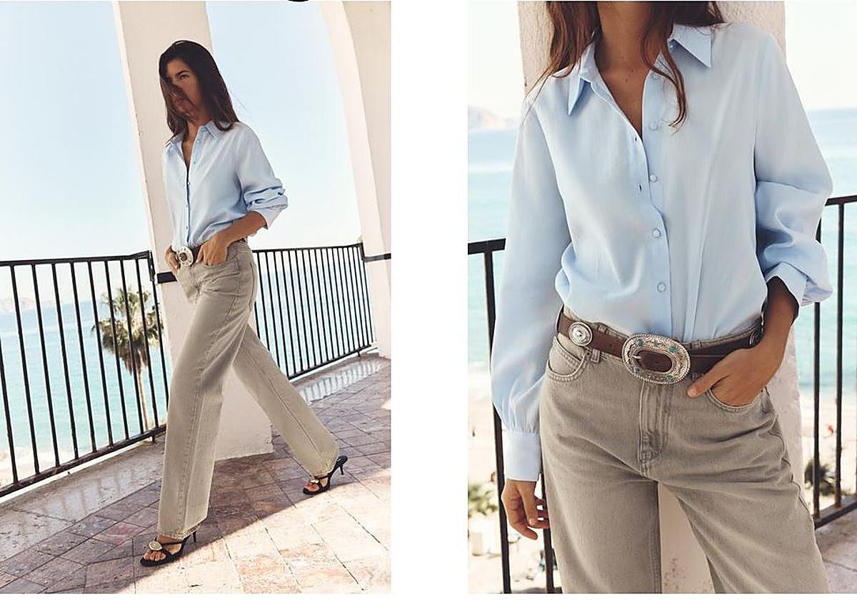 La modelo Léa Meylan en el Balcón de Europa.