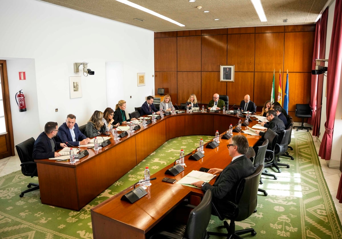 Junta de Portavoces celebrada este miércoles en el Parlamento.