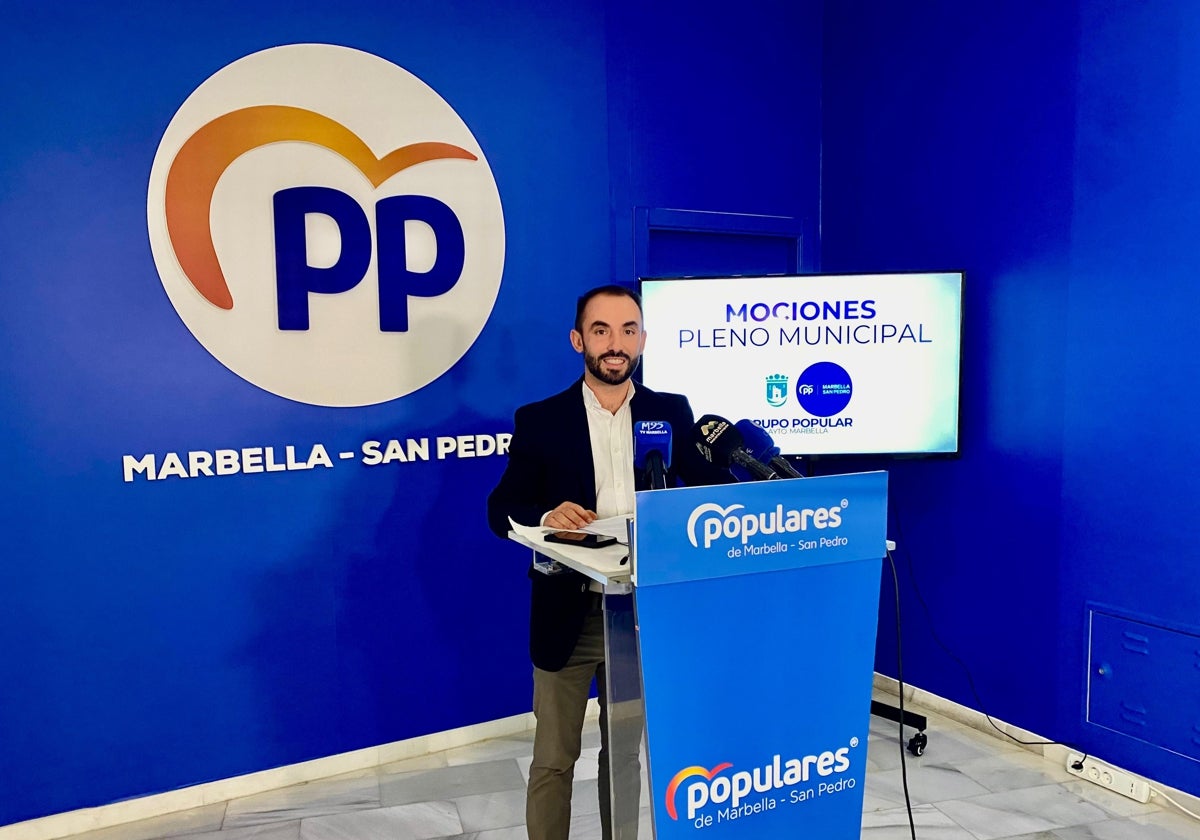 El portavoz del Partido Popular de Marbella y San Pedro, Enrique Rodríguez.