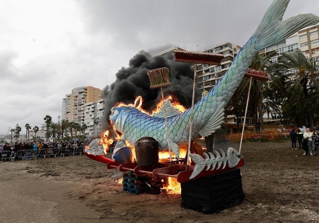 El boquerón ha sido quemado en La Malagueta.