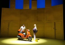 Alumnos de la ESAD, durante 'Amo-Criado', una de las funciones del 'Reto Solidario'.