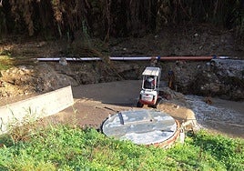 Trabajos de limpieza y retirada de los sedimentos arrastrados por la tormenta.