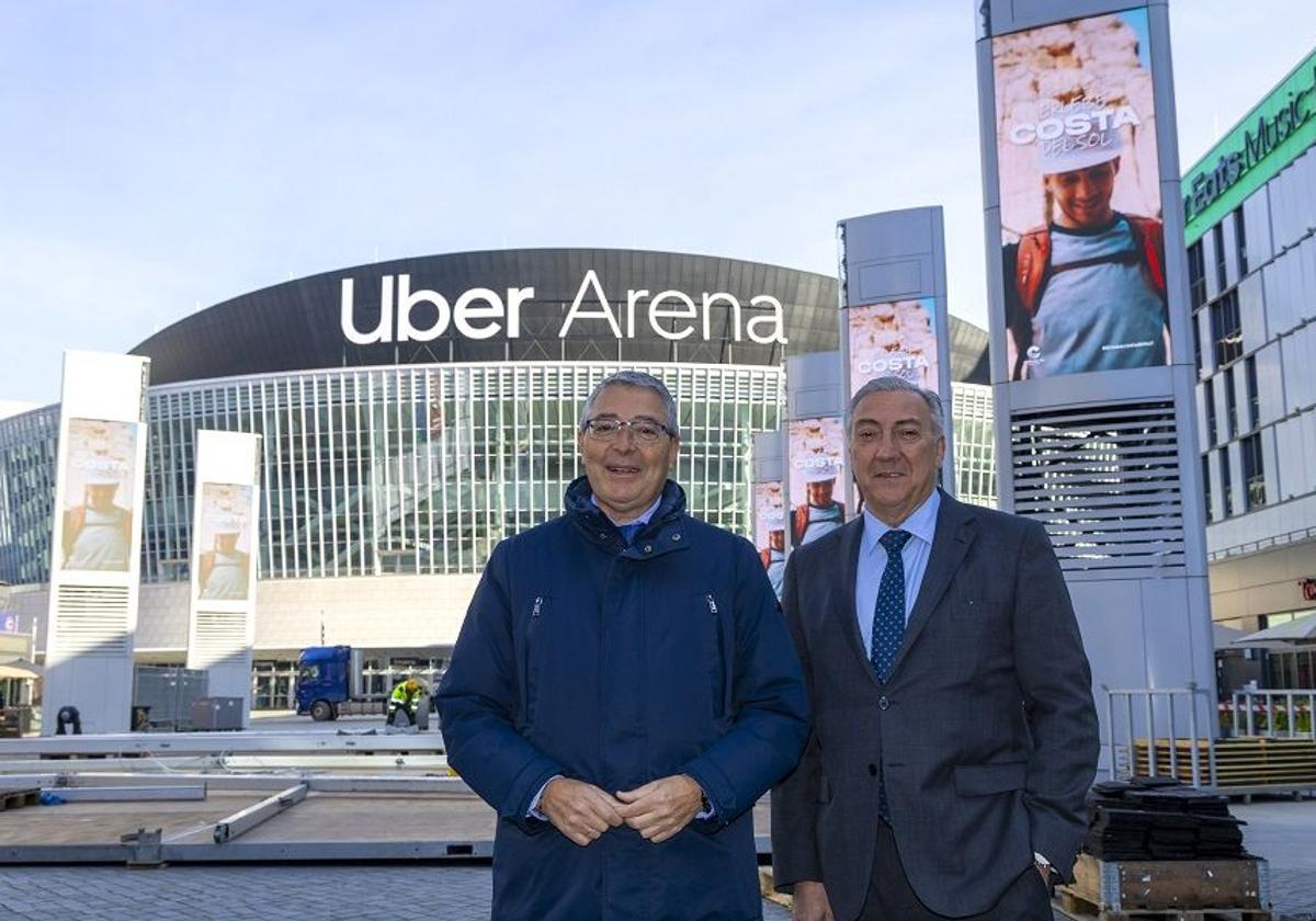 Francisco Salado junto a Antonio Díaz, en la presentación en la Uber Platz.