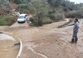 Una de las zonas afectadas de Ardales tras las precipitaciones de esta madrugada.