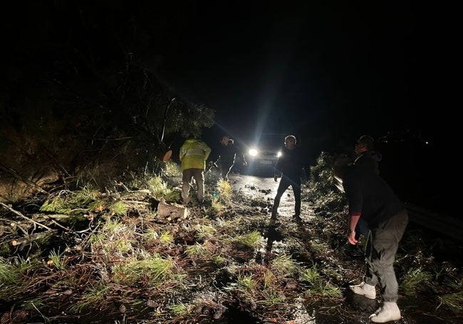 Equipos de la Diputación intervienen de madrugada entre Igualeja y Pujerra.