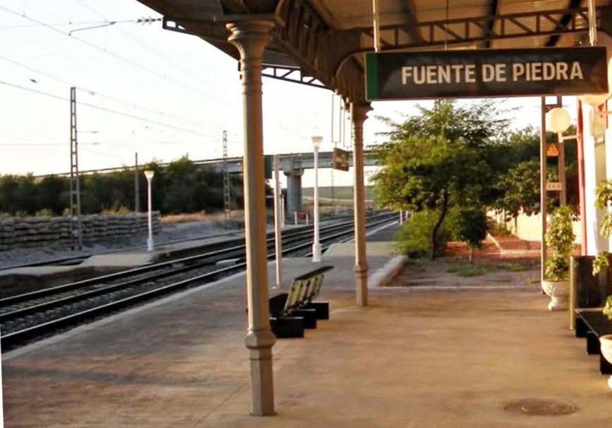 La estación de Fuente de Piedra.