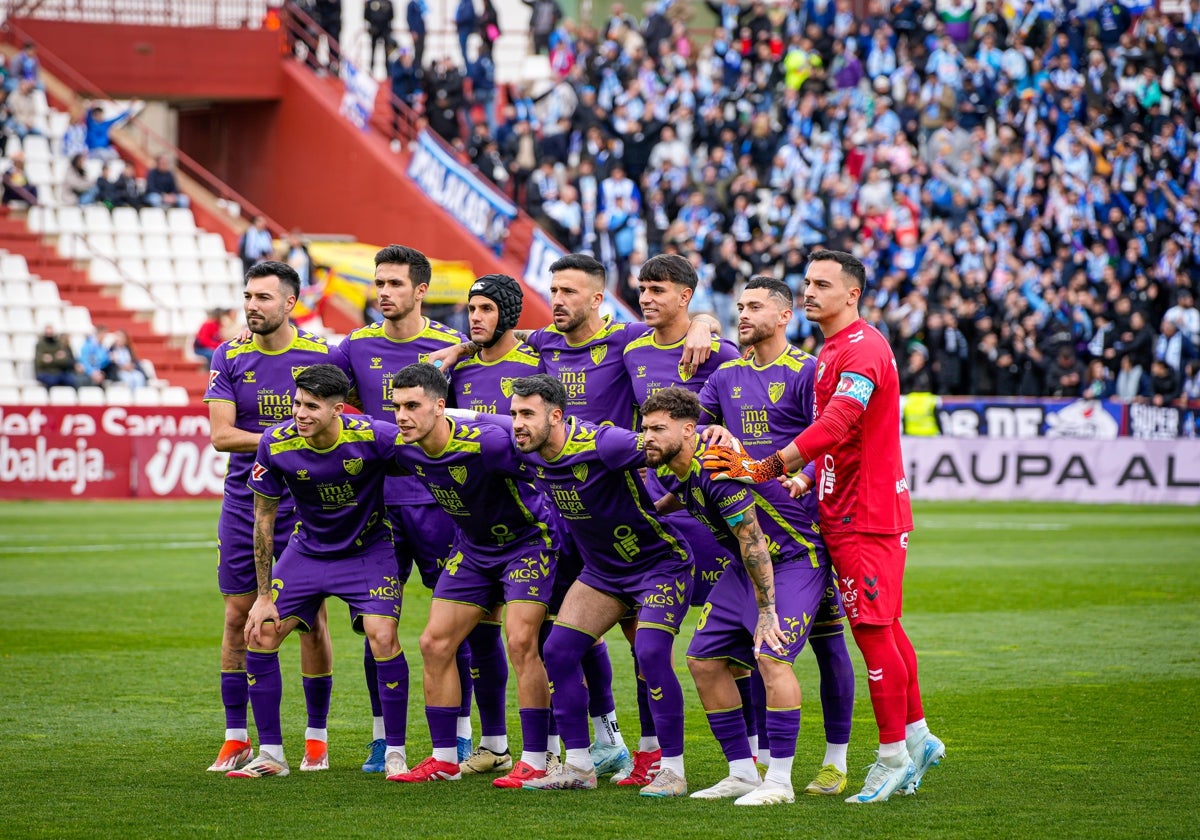 El once del Málaga ante el Albacete.