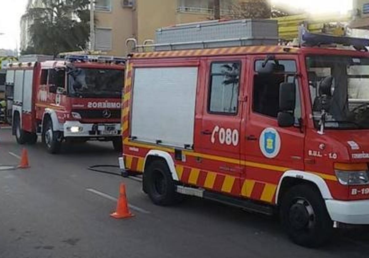 Imagen de archivo de equipos de Bomberos de Málaga