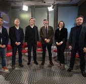 Manuel Arias Maldonado, Antonio Soler, Fernando Arcas, Ángel Rodríguez, Carmen García y Guillermo Díaz, de izquierda a derecha