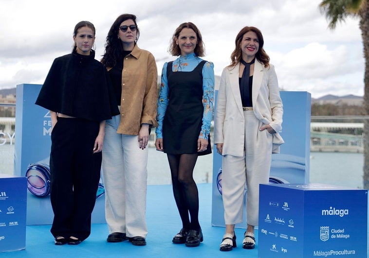 Elvira Lara, Belén Funes, Antonia Zegers y Mamen Camacho, ayer, en la presentación en el festival.